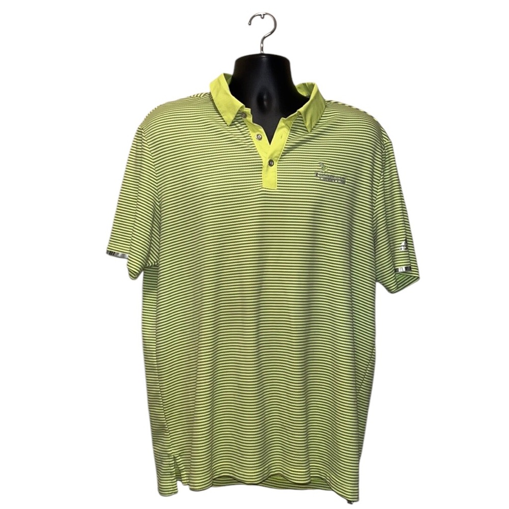 ADIDAS Golf Polo Shirt~Lime Green/Gray~Innsbrook Country Club~XL